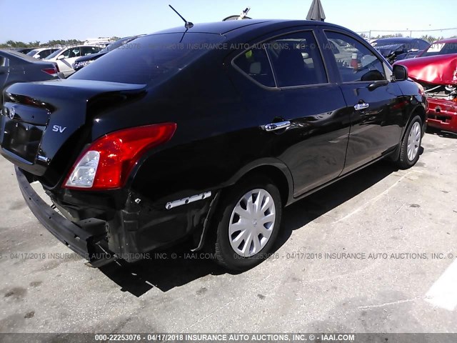 3N1CN7AP9CL852540 - 2012 NISSAN VERSA S/SV/SL BLACK photo 4