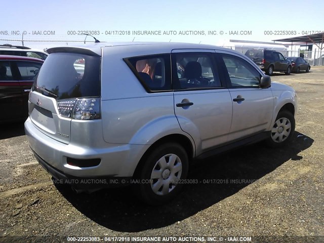 JA4AS2AW7AZ004339 - 2010 MITSUBISHI OUTLANDER ES 银色 照片 4