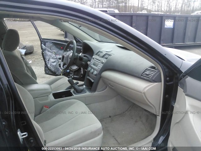 4T1BE46K48U232434 - 2008 TOYOTA CAMRY CE/LE/XLE/SE BLACK photo 5