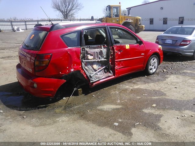 5Y2SL63825Z467590 - 2005 PONTIAC VIBE RED photo 4