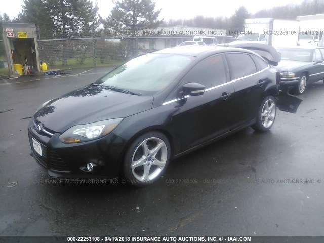 1FAHP3J25CL109207 - 2012 FORD FOCUS TITANIUM BLACK photo 2