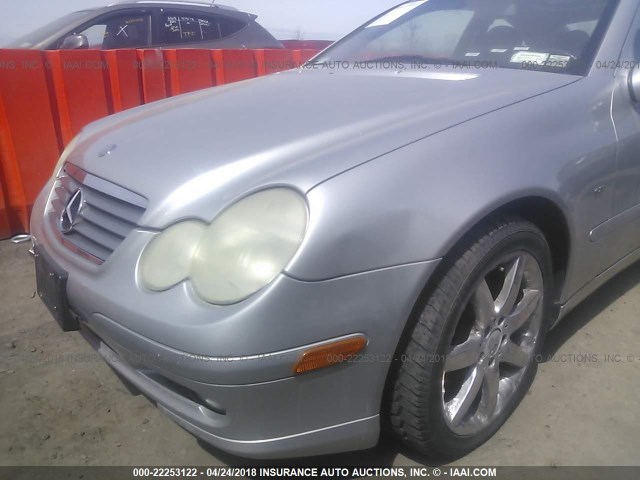 WDBRN40J53A496242 - 2003 MERCEDES-BENZ C 230K SPORT COUPE SILVER photo 6