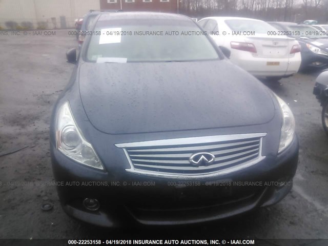 JN1CV6ARXCM682044 - 2012 INFINITI G37 BLUE photo 6