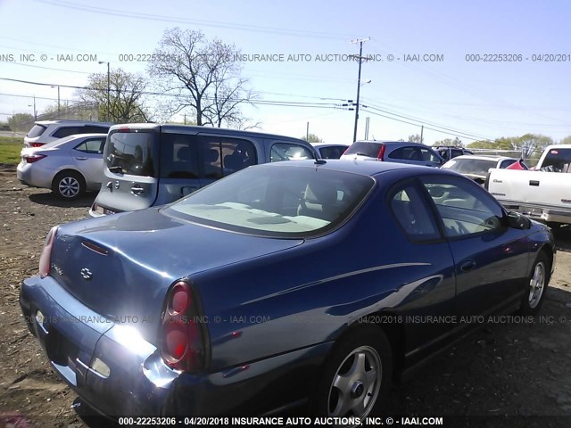 2G1WW12E959270180 - 2005 CHEVROLET MONTE CARLO LS BLUE photo 4