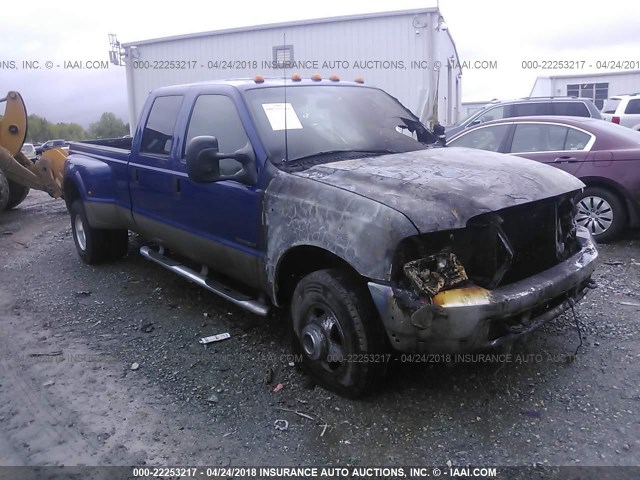 1FTWW33F63EB19477 - 2003 FORD F350 SUPER DUTY BLUE photo 1