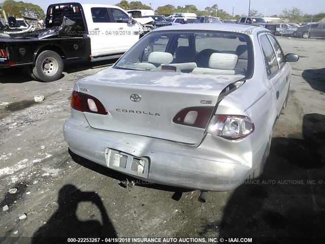 1NXBR12E7YZ303998 - 2000 TOYOTA COROLLA VE/CE/LE SILVER photo 6