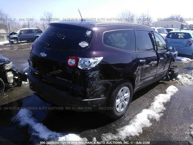1GNLREED4AS119551 - 2010 CHEVROLET TRAVERSE LS PURPLE photo 4