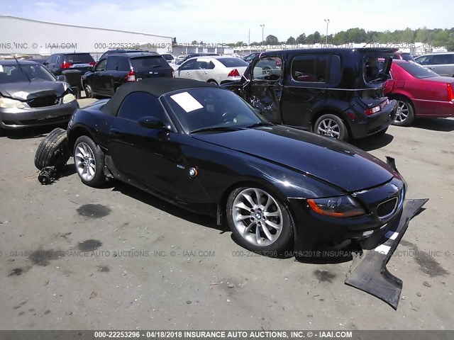 4USBT33544LR67928 - 2004 BMW Z4 2.5 BLACK photo 1