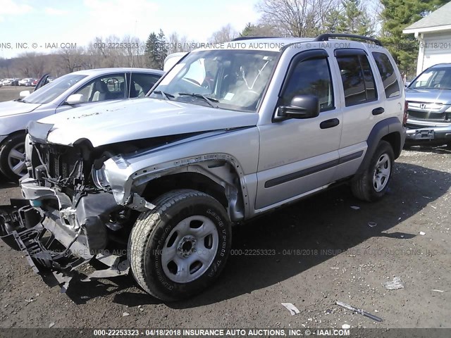 1J4GL48KX3W615766 - 2003 JEEP LIBERTY SPORT/FREEDOM ვერცხლისფერი ფოტო 2