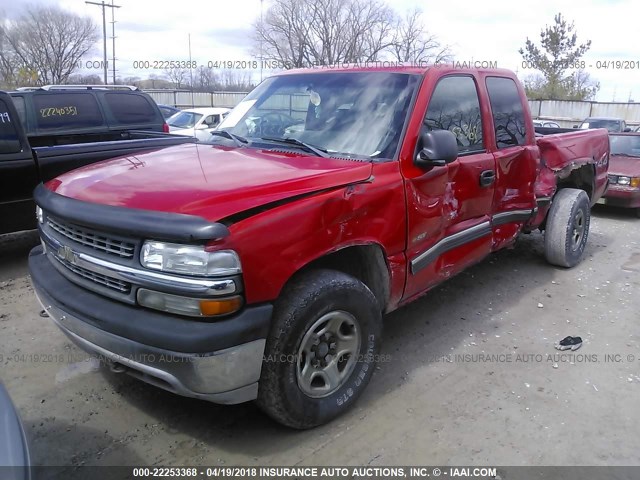 1GCEK19V81Z225204 - 2001 CHEVROLET SILVERADO K1500 RED photo 2