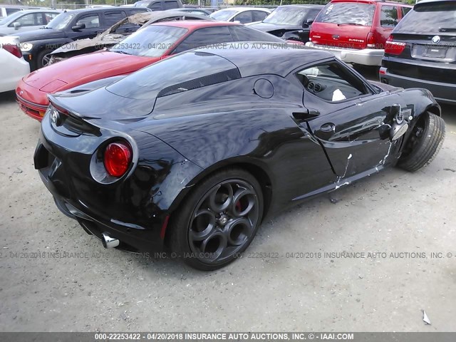 ZARBAAA45FM160413 - 2015 ALFA ROMEO 4C BLACK photo 4