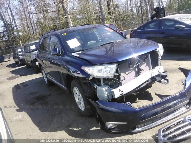 5TDBK3EH5DS178928 - 2013 TOYOTA HIGHLANDER PLUS/SE BLUE photo 1