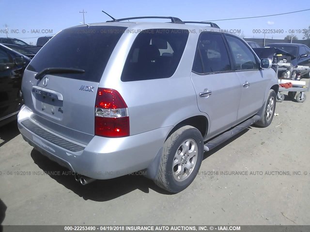 2HNYD18641H509103 - 2001 ACURA MDX TOURING SILVER photo 4