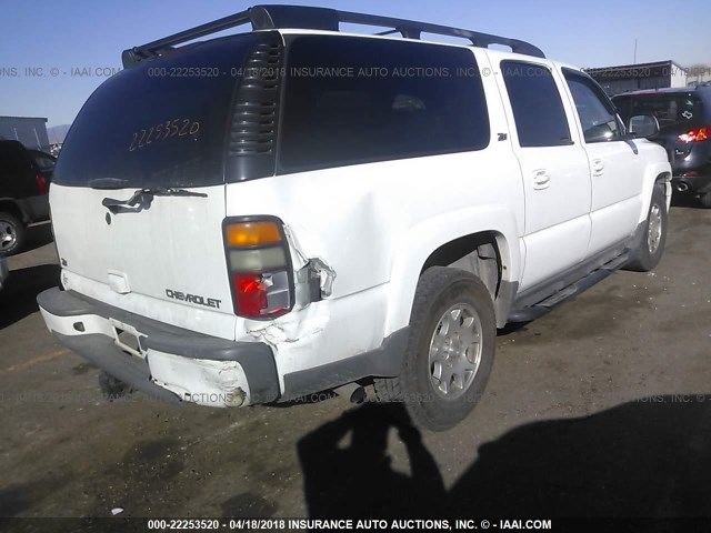 3GNFK16Z34G174864 - 2004 CHEVROLET SUBURBAN K1500 WHITE photo 4