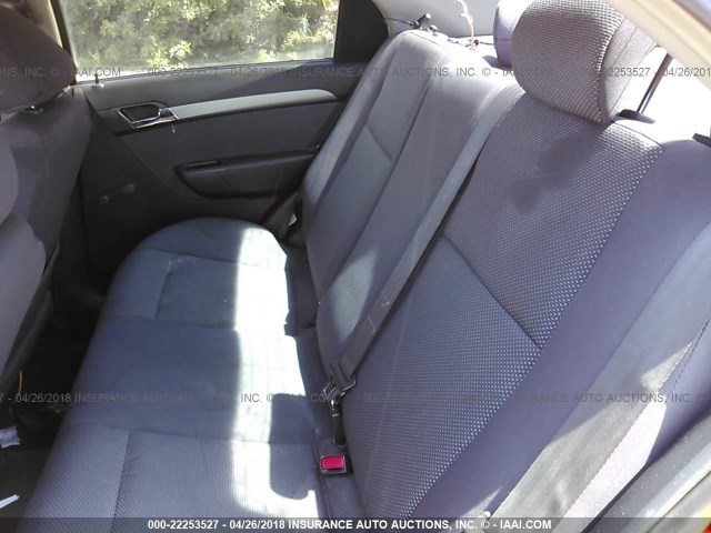 KL1TD56668B268102 - 2008 CHEVROLET AVEO LS RED photo 8