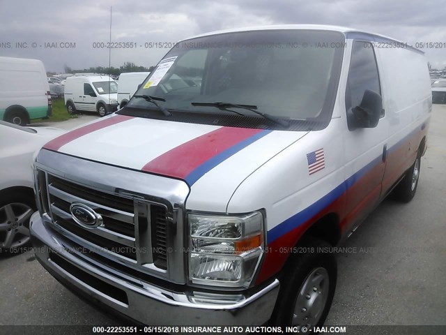 1FTNE2EW1ADA92360 - 2010 FORD ECONOLINE E250 VAN WHITE photo 2