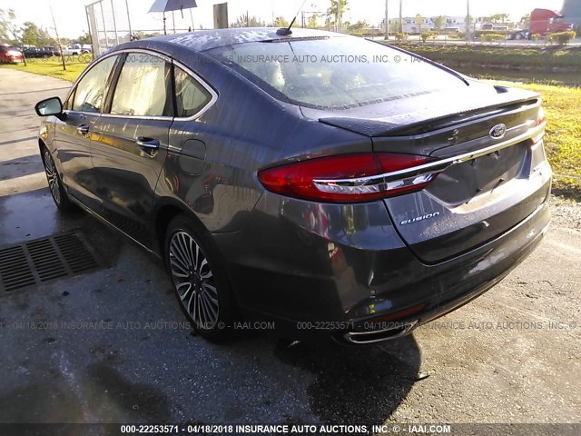 3FA6P0D94JR168939 - 2018 FORD FUSION TITANIUM/PLATINUM GRAY photo 3