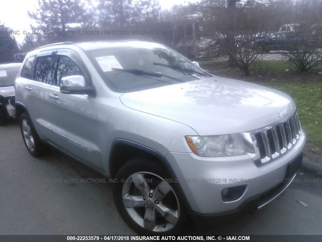 1C4RJFCT0CC171363 - 2012 JEEP GRAND CHEROKEE OVERLAND SILVER photo 1