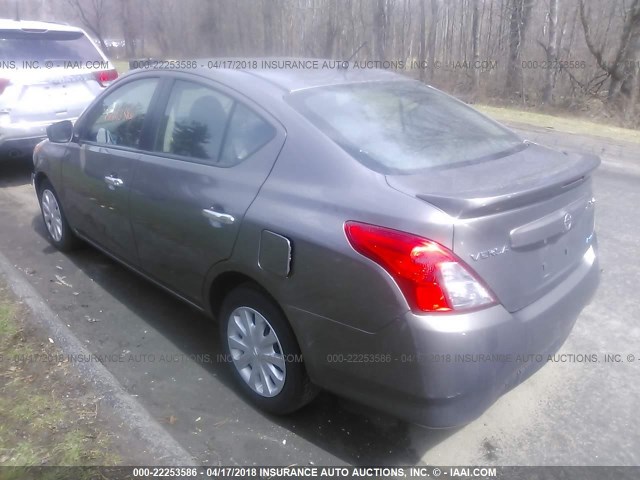 3N1CN7AP3FL828223 - 2015 NISSAN VERSA S/S PLUS/SV/SL BROWN photo 3