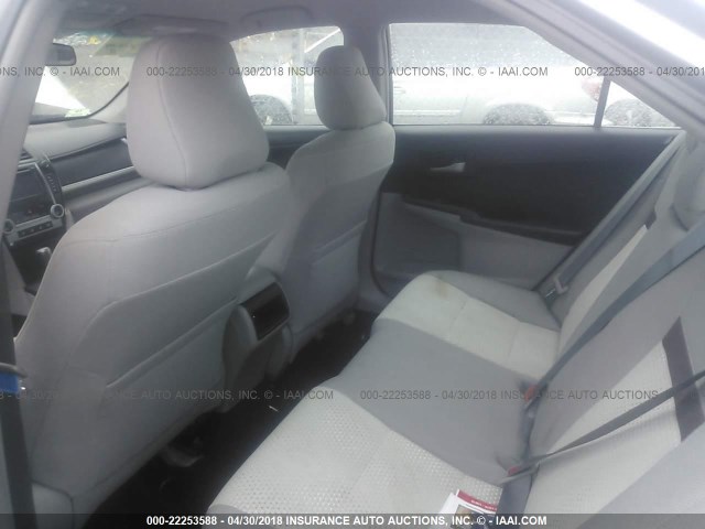 4T4BF1FK8CR217834 - 2012 TOYOTA CAMRY SE/LE/XLE SILVER photo 8