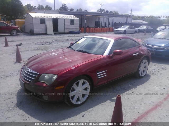 1C3AN69L04X016156 - 2004 CHRYSLER CROSSFIRE LIMITED RED photo 2