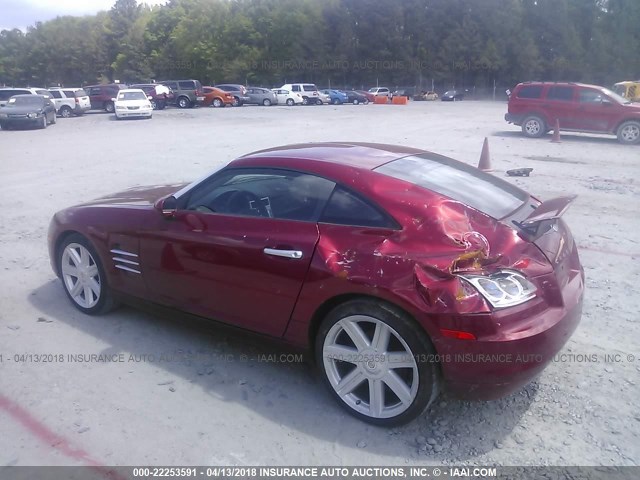 1C3AN69L04X016156 - 2004 CHRYSLER CROSSFIRE LIMITED RED photo 3