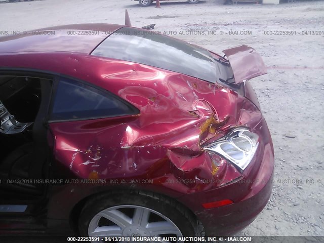 1C3AN69L04X016156 - 2004 CHRYSLER CROSSFIRE LIMITED RED photo 6