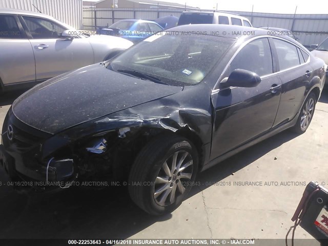 1YVHZ8DH3C5M23177 - 2012 MAZDA 6 I GRAY photo 2