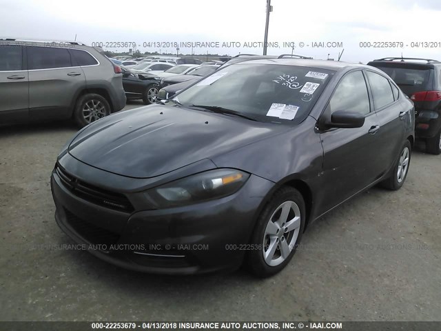 1C3CDFBBXFD150450 - 2015 DODGE DART SXT GRAY photo 2