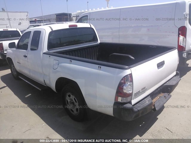 5TETX4CN4AZ726579 - 2010 TOYOTA TACOMA ACCESS CAB WHITE photo 3