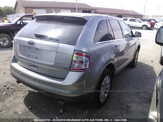 2FMDK39C68BB47035 - 2008 FORD EDGE LIMITED SILVER photo 4