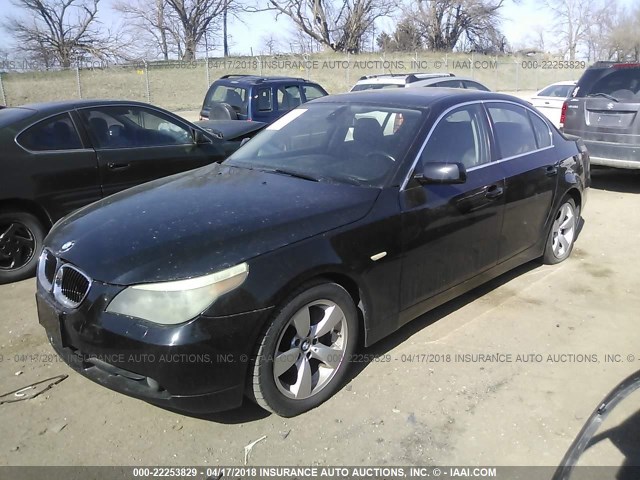 WBANA53595B858633 - 2005 BMW 525 I BLACK photo 2