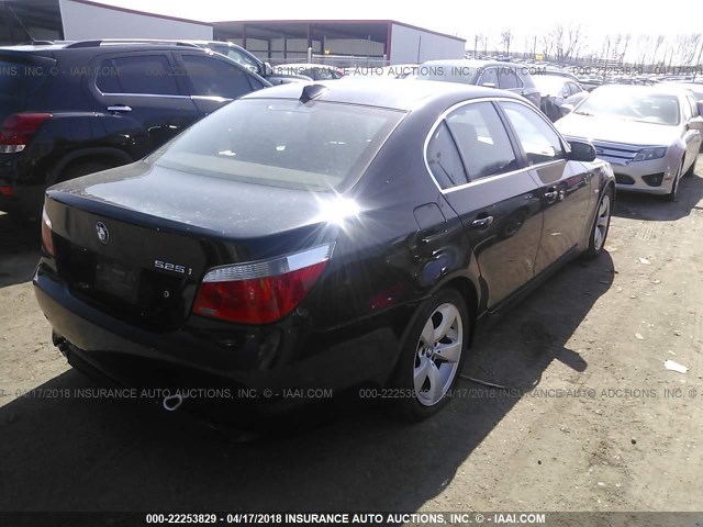 WBANA53595B858633 - 2005 BMW 525 I BLACK photo 4