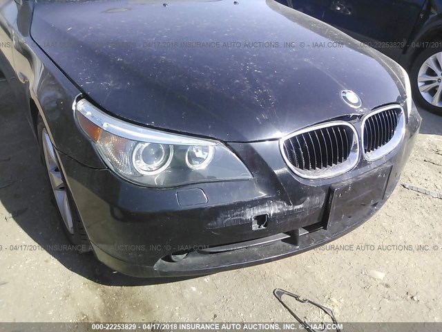 WBANA53595B858633 - 2005 BMW 525 I BLACK photo 6