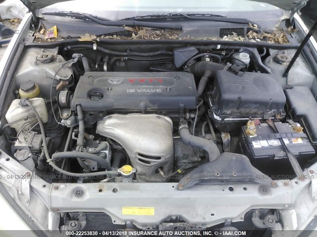 4T1BE32K02U609154 - 2002 TOYOTA CAMRY LE/XLE/SE Champagne photo 10