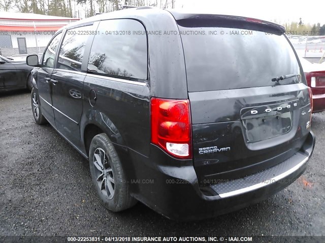 2C4RDGCG5HR574429 - 2017 DODGE GRAND CARAVAN SXT BLACK photo 3