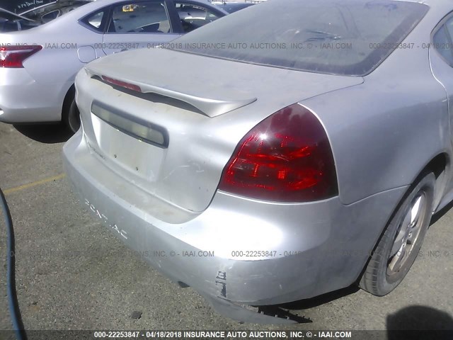 2G2WP582X61240991 - 2006 PONTIAC GRAND PRIX SILVER photo 6