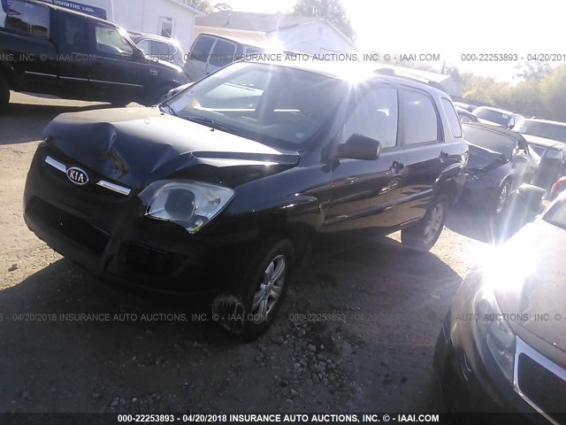 KNDJF724X97584665 - 2009 KIA SPORTAGE LX BLACK photo 2