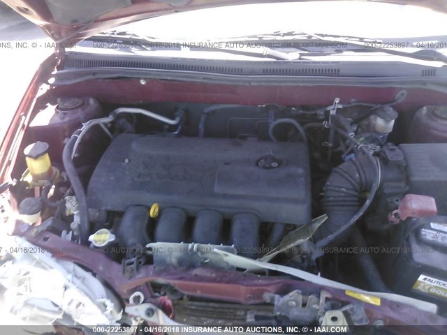 1NXBR32E53Z068716 - 2003 TOYOTA COROLLA CE/LE/S RED photo 10