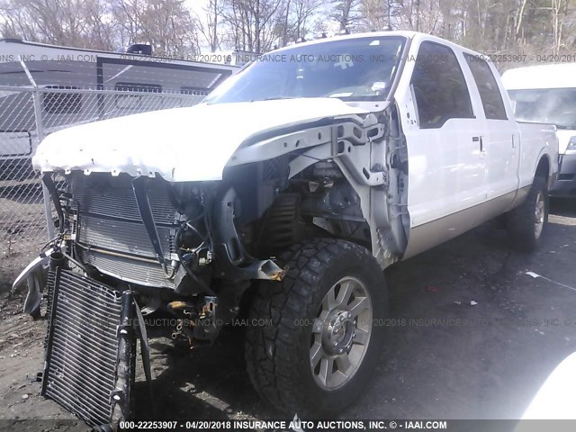 1FTWW31R78EA33681 - 2008 FORD F350 SRW SUPER DUTY WHITE photo 2