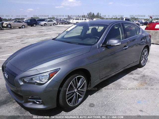 JN1CV7AP0GM203186 - 2016 INFINITI Q50 GRAY photo 6