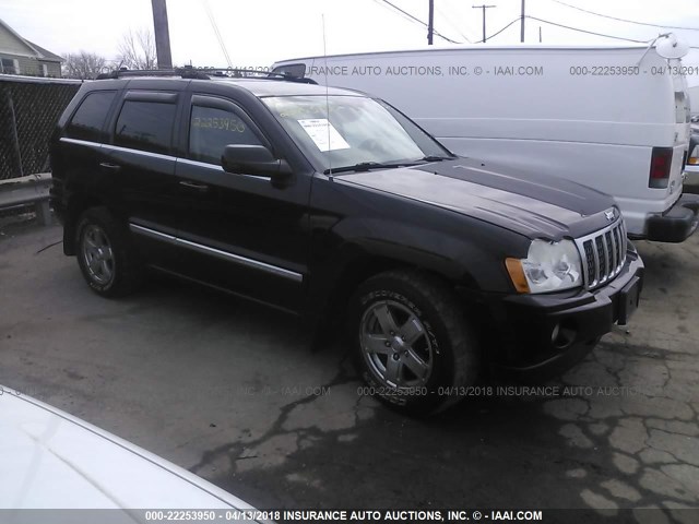 1J8HR68257C601505 - 2007 JEEP GRAND CHEROKEE OVERLAND BLACK photo 1