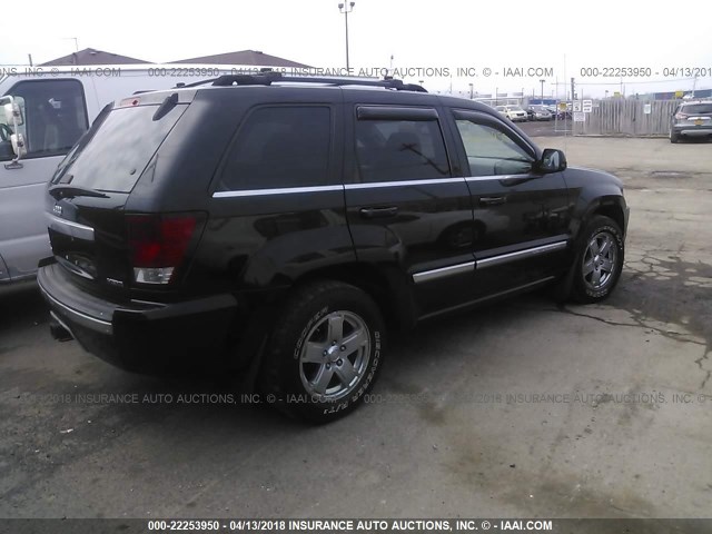 1J8HR68257C601505 - 2007 JEEP GRAND CHEROKEE OVERLAND BLACK photo 4