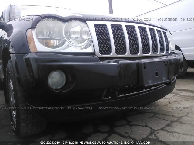 1J8HR68257C601505 - 2007 JEEP GRAND CHEROKEE OVERLAND BLACK photo 6