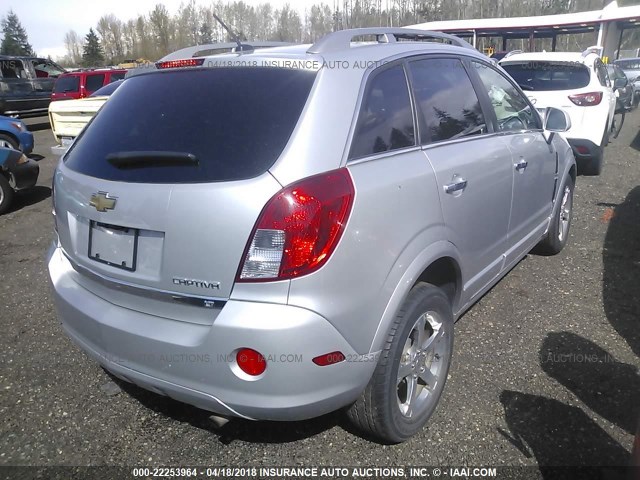 3GNAL3EK4DS620489 - 2013 CHEVROLET CAPTIVA LT SILVER photo 4