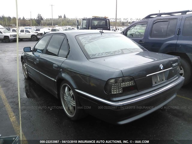 WBAGG83451DN82899 - 2001 BMW 740 I AUTOMATIC BLUE photo 3