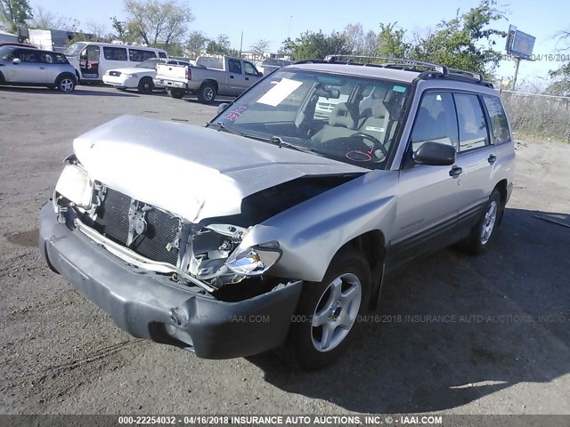 JF1SF63501H711224 - 2001 SUBARU FORESTER L SILVER photo 2