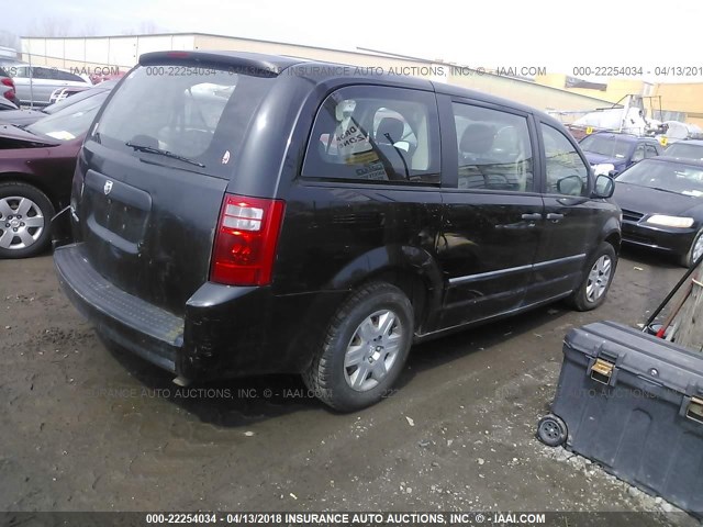 1D8HN44H68B185250 - 2008 DODGE GRAND CARAVAN SE BLACK photo 4