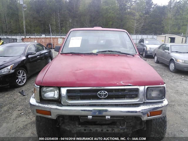 4TARN01P9RZ224134 - 1994 TOYOTA PICKUP 1/2 TON SHORT WHLBSE DX RED photo 6