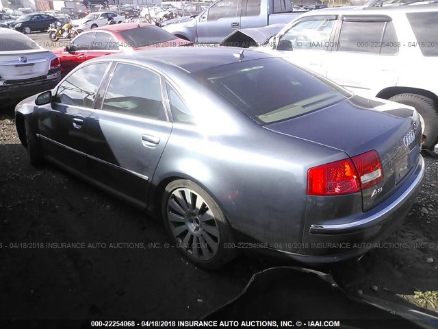 WAULV44EX7N013389 - 2007 AUDI A8 4.2 QUATTRO BLUE photo 3